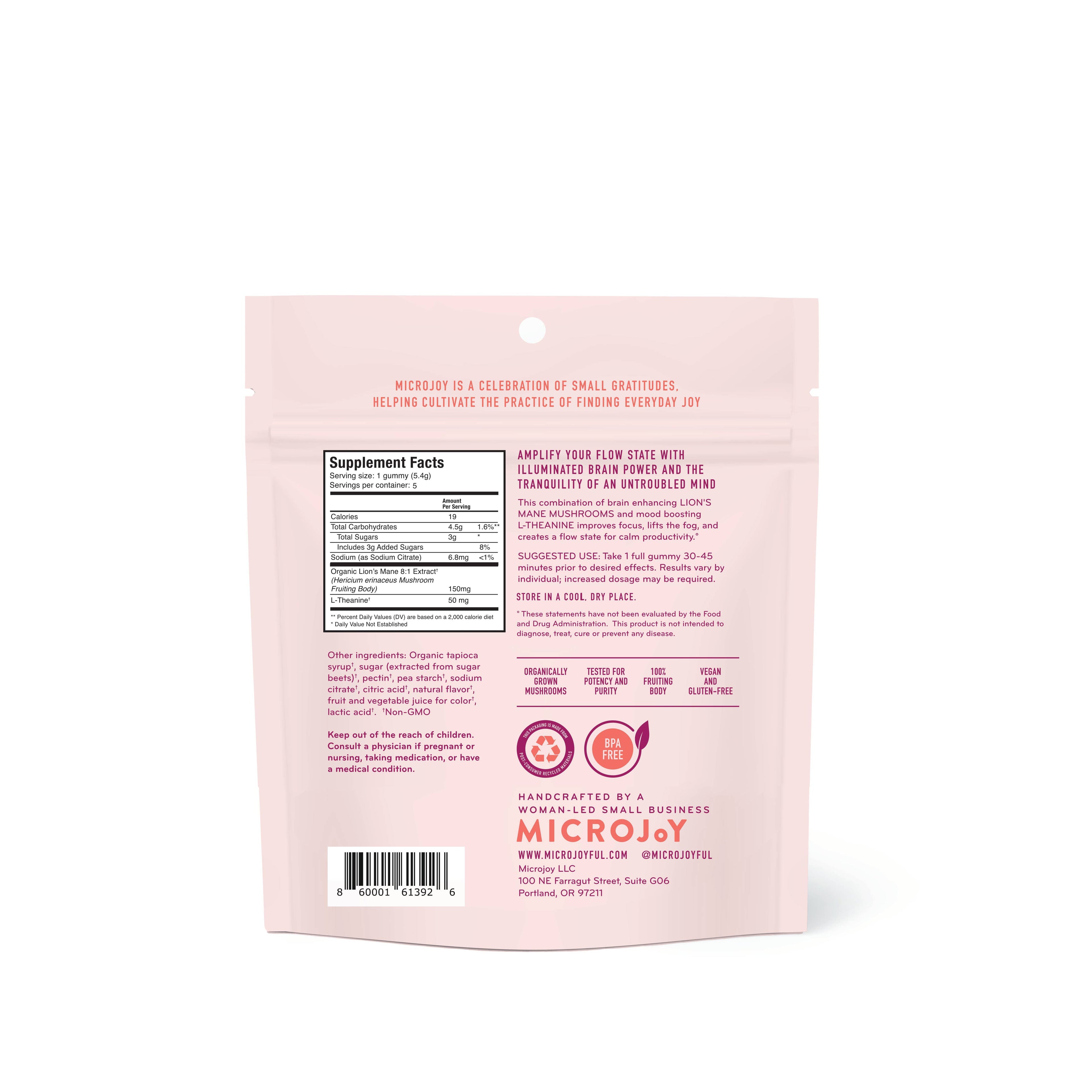 Concentrate Mushroom Gummies (5) / Vegan Supplement / Focus